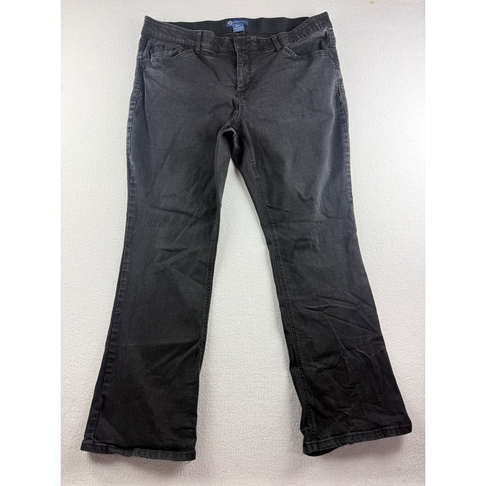 Democracy Ab solution Womens 20W Faded Black Bootcut Jeans WR11221SL Stretch